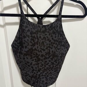 Old Navy Active Black and Gray Leopard Tank